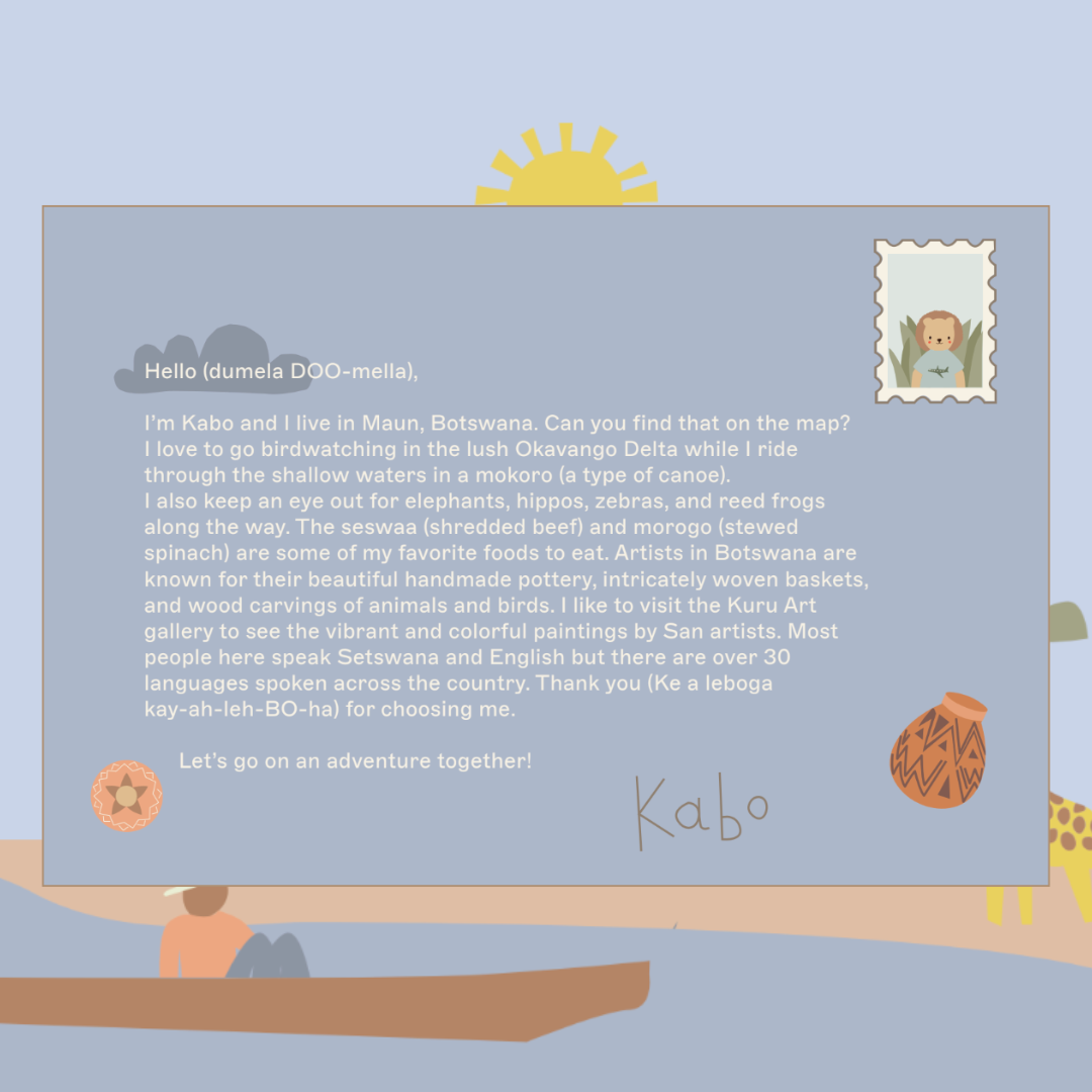 Meet Kabo the Lion, one of the WeeWander stuffies.